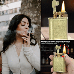 Permanent Match Kerosene Lighter – Vintage Refillable Metal Flint with Grinding Wheel, Ideal Men's Gift - GloreeWorld