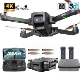 IDEA16 Drone 4K Dual Camera – 5G WiFi, Brushless Motor, 2 Batteries - GloreeWorld